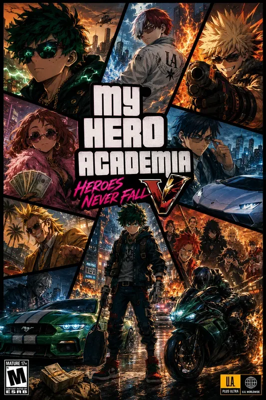 Anime X Crime Game Cinematic Posters