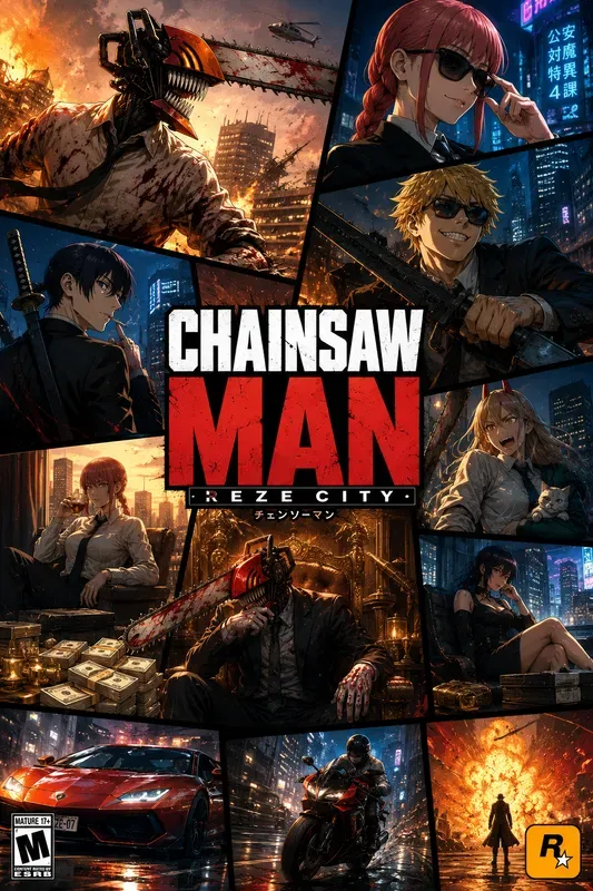 Anime X Crime Game Cinematic Posters