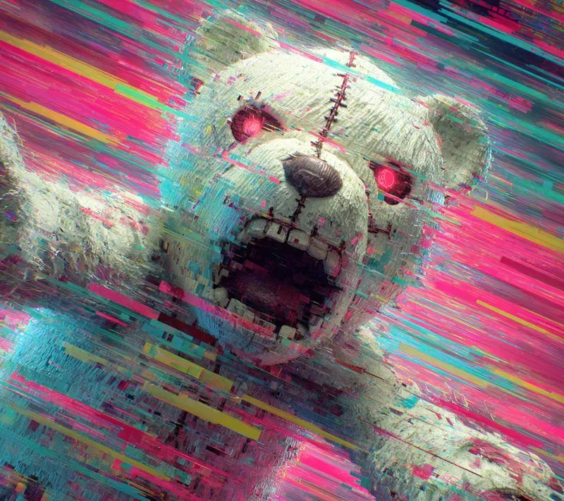 Cyberpunk Glitch Signal Portraits