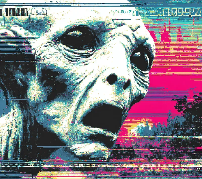 Cyberpunk Glitch Signal Portraits