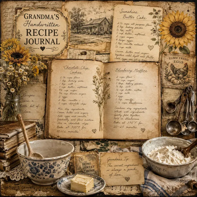 Vintage Kitchen Collages