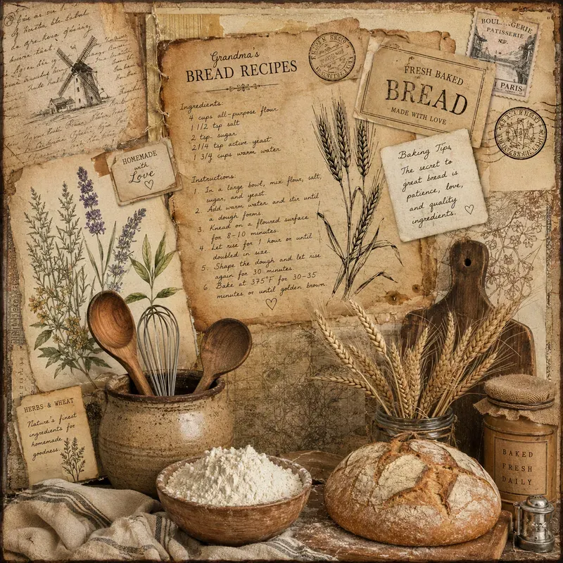 Vintage Kitchen Collages