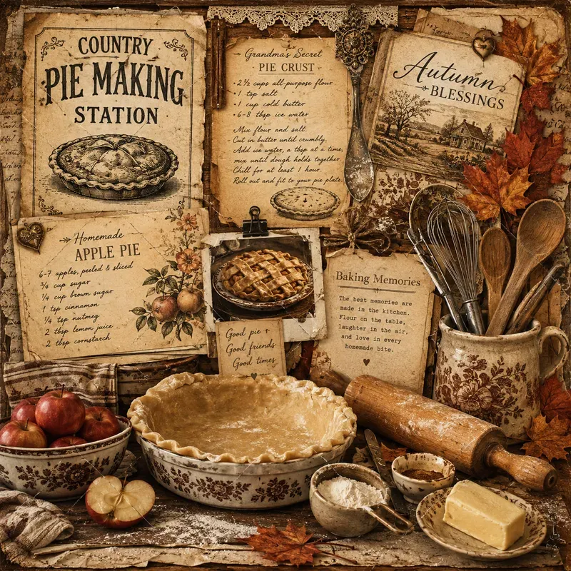 Vintage Kitchen Collages