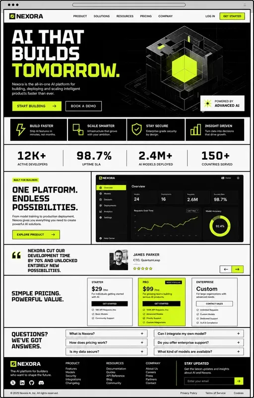Brutalist Website Landing Page Generator