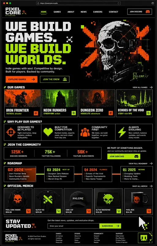 Brutalist Website Landing Page Generator