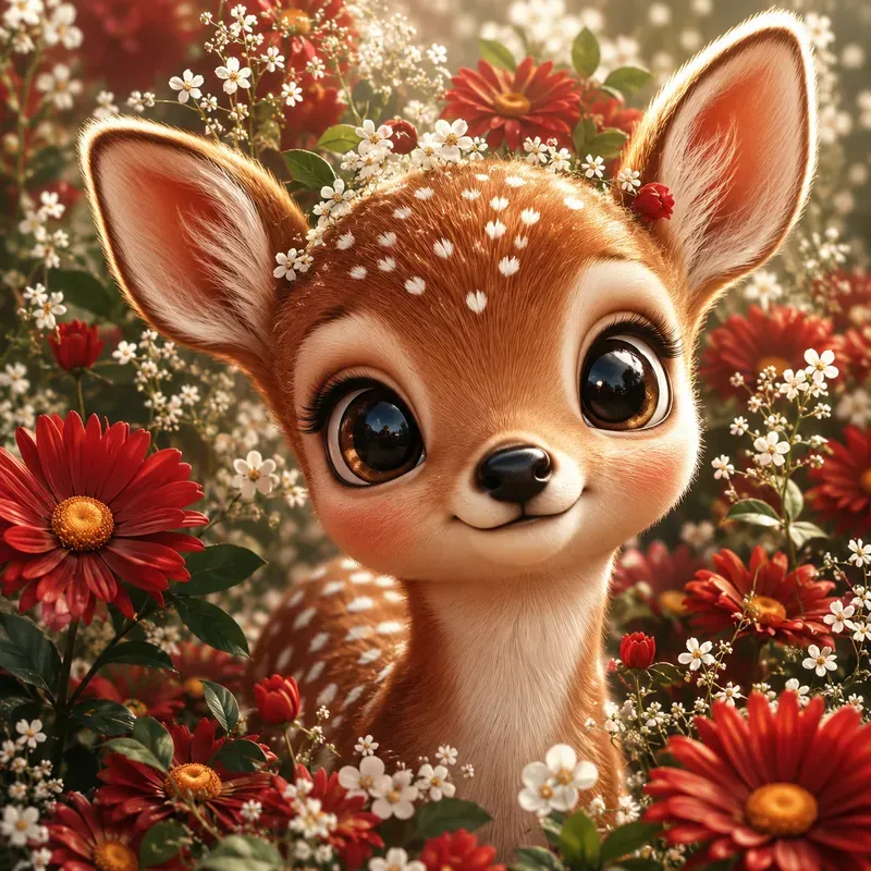 Cute Animal Flower Portraits