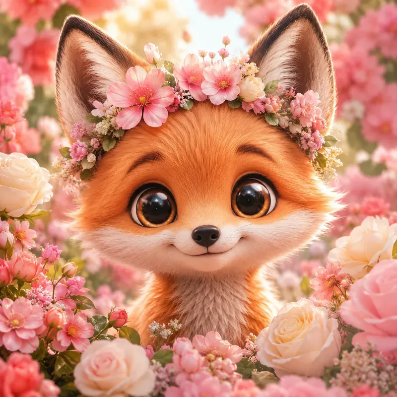 Cute Animal Flower Portraits
