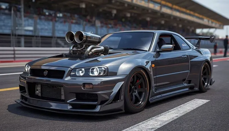 Widebody Racing Car 3D Cinematic Renders