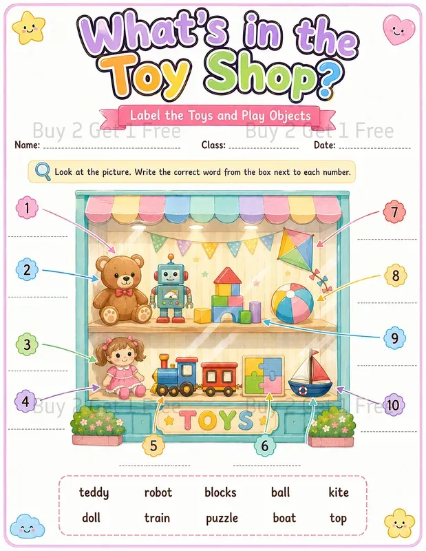 Kids Esl Labeling Worksheets