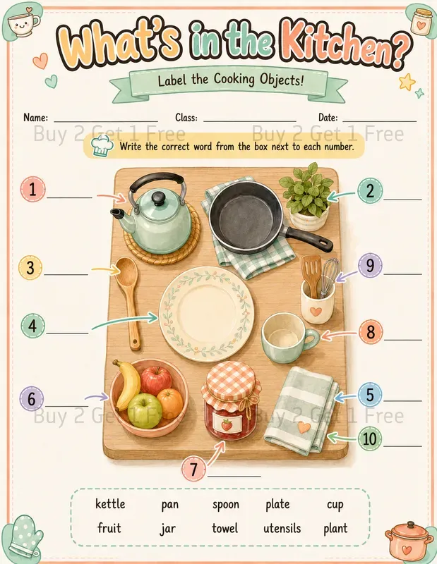 Kids Esl Labeling Worksheets
