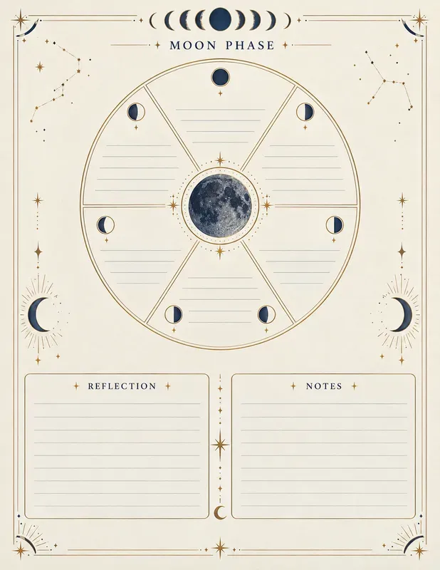 Astrology Moon Cycle Journal Printables