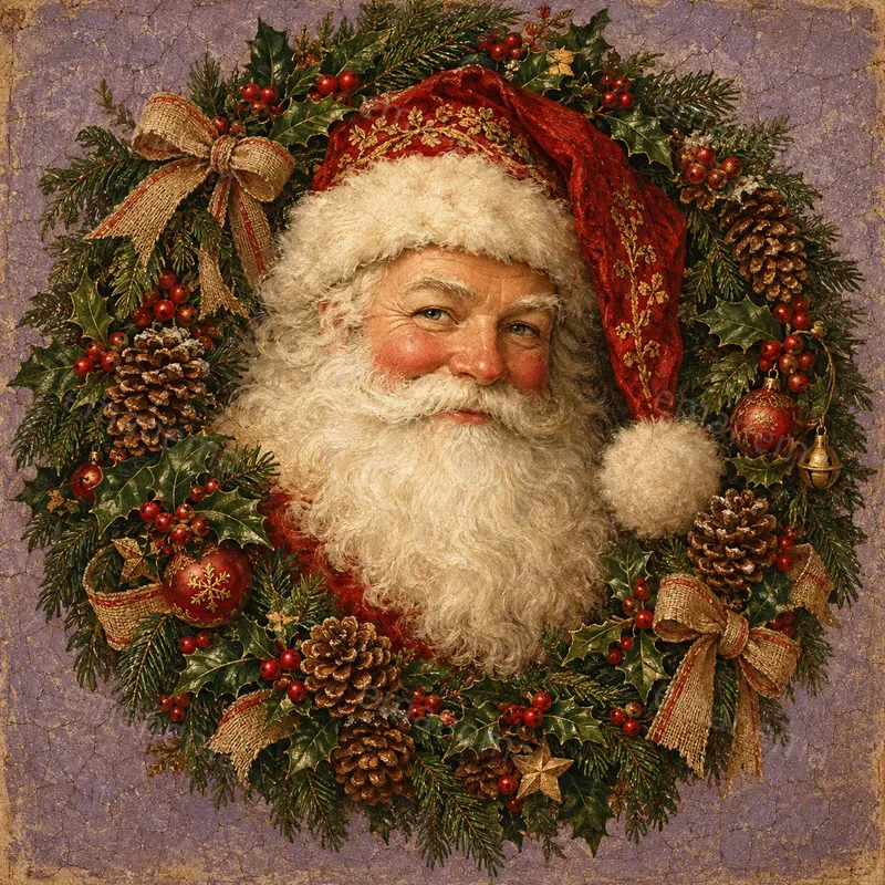 Painterly Vintage Christmas Portraits