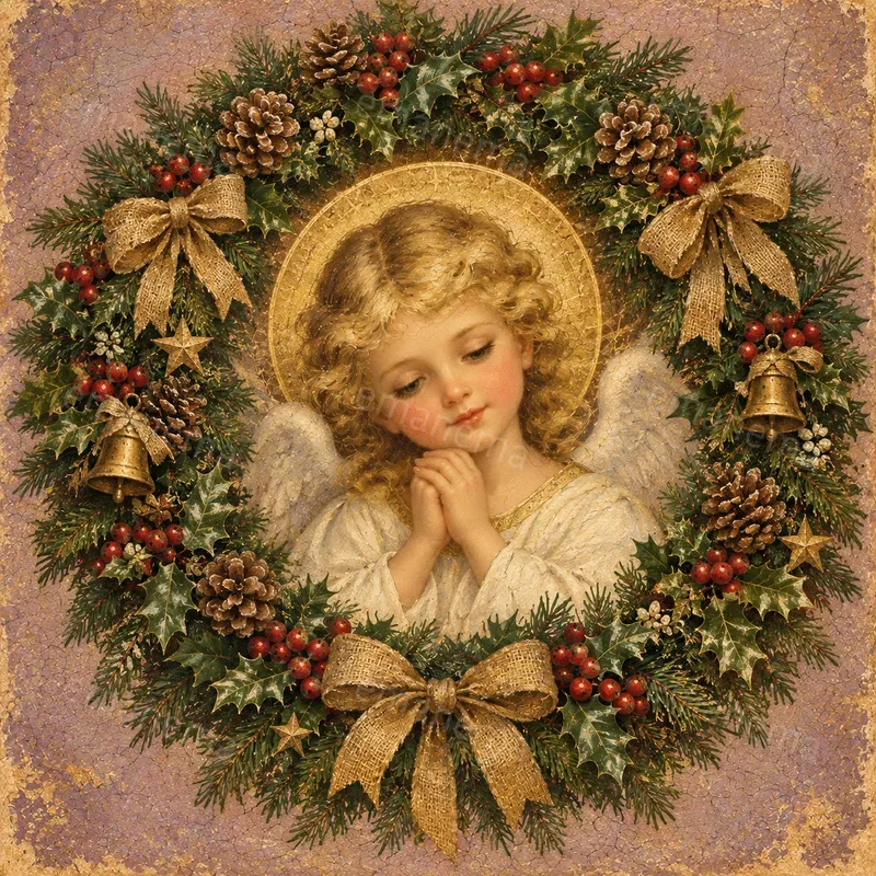 Painterly Vintage Christmas Portraits