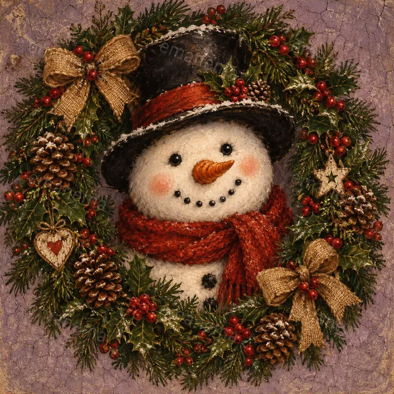 Painterly Vintage Christmas Portraits