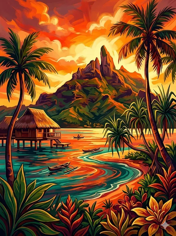 Cinematic Painterly Travel Posters