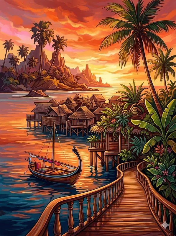 Cinematic Painterly Travel Posters