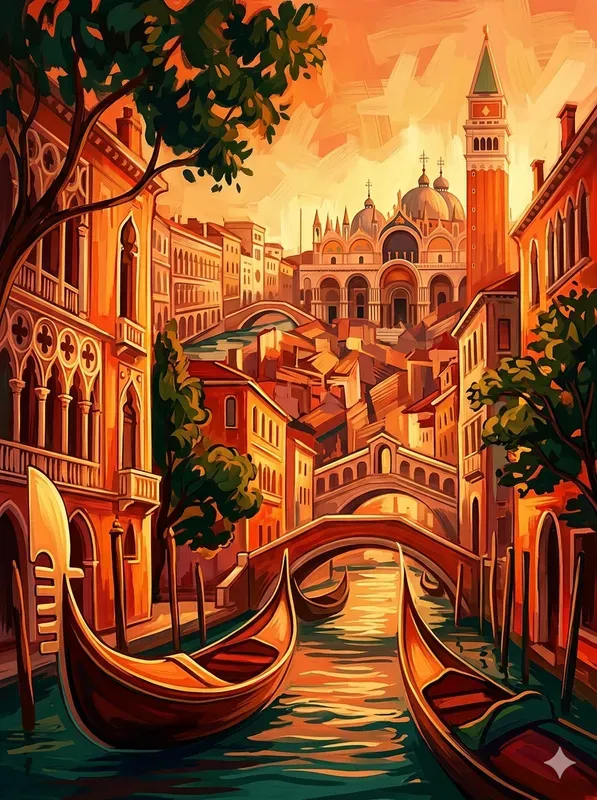 Cinematic Painterly Travel Posters