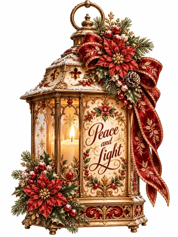 Festive Christmas Wishes Clipart