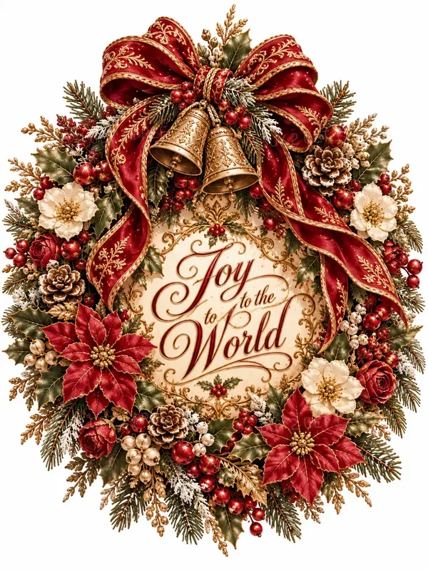 Festive Christmas Wishes Clipart