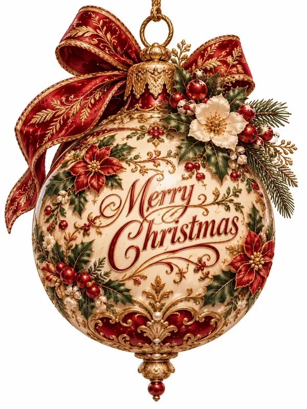 Festive Christmas Wishes Clipart