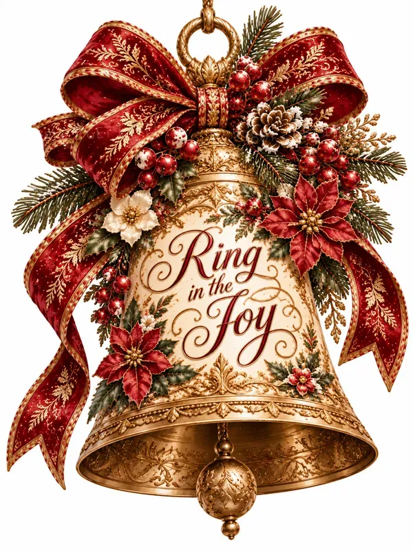 Festive Christmas Wishes Clipart