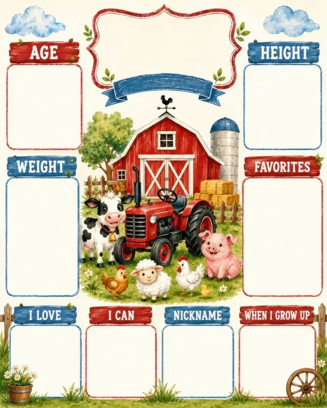 Kids Birthday Milestone Posters