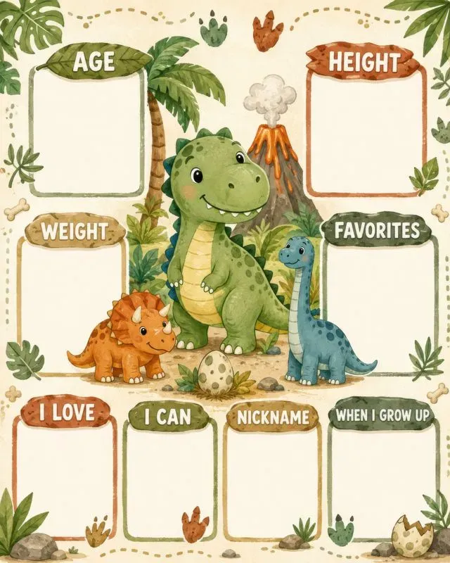 Kids Birthday Milestone Posters