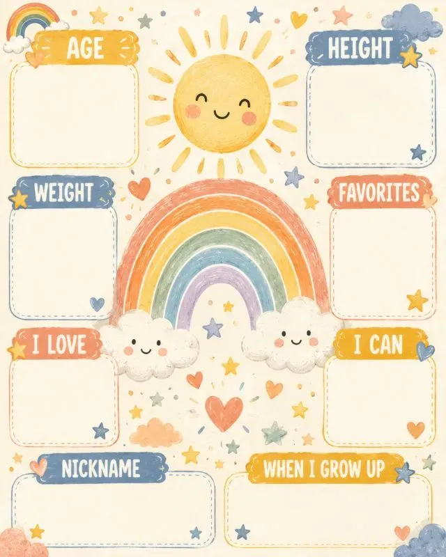 Kids Birthday Milestone Posters