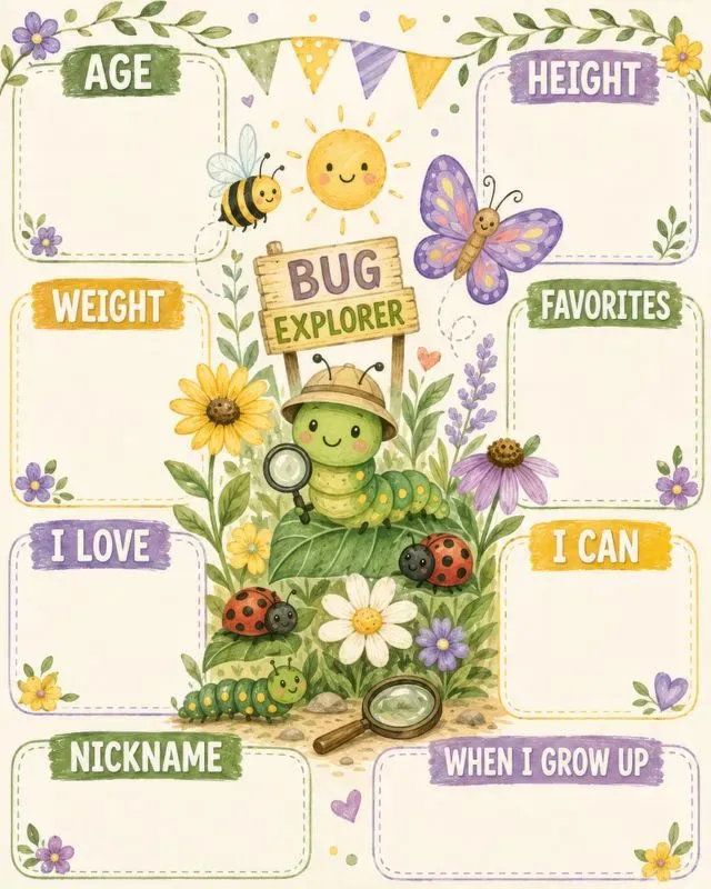 Kids Birthday Milestone Posters