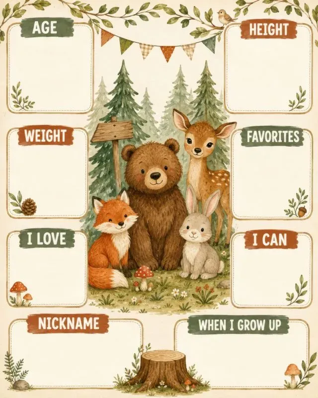 Kids Birthday Milestone Posters