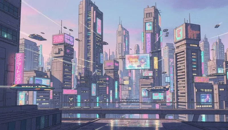 90s Retro Aesthetic Anime Illustrations