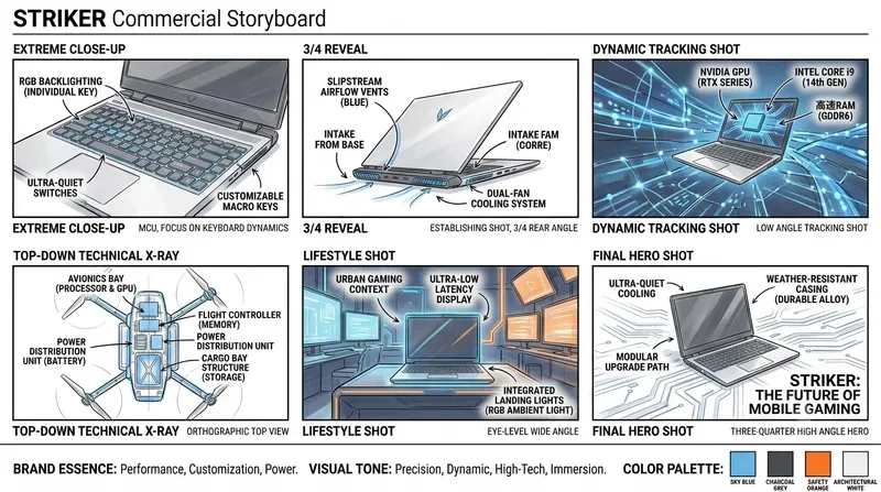 Commercial Storyboard Design Templates
