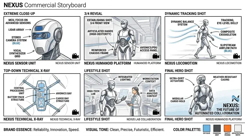 Commercial Storyboard Design Templates