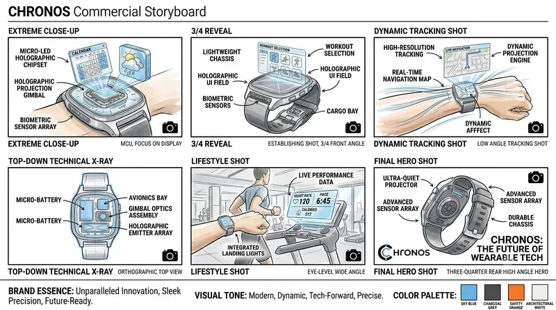Commercial Storyboard Design Templates