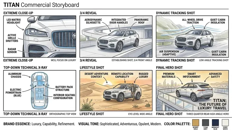 Commercial Storyboard Design Templates