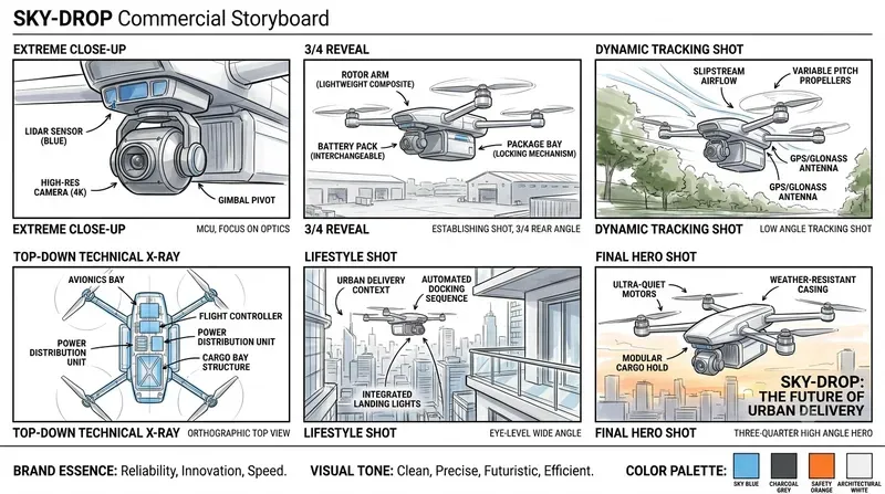 Commercial Storyboard Design Templates