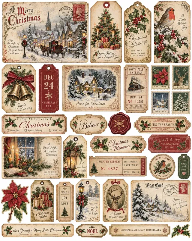 Christmas Junk Journal Kit Generator