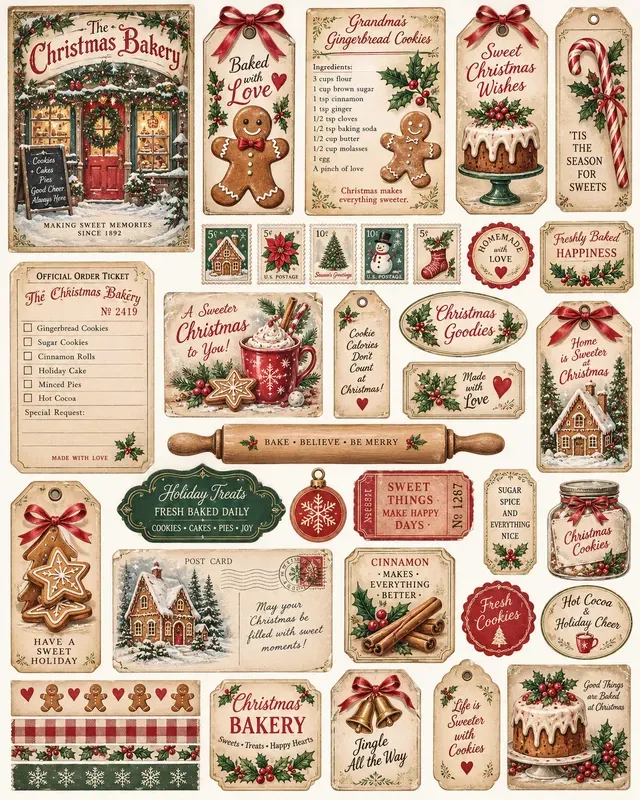 Christmas Junk Journal Kit Generator
