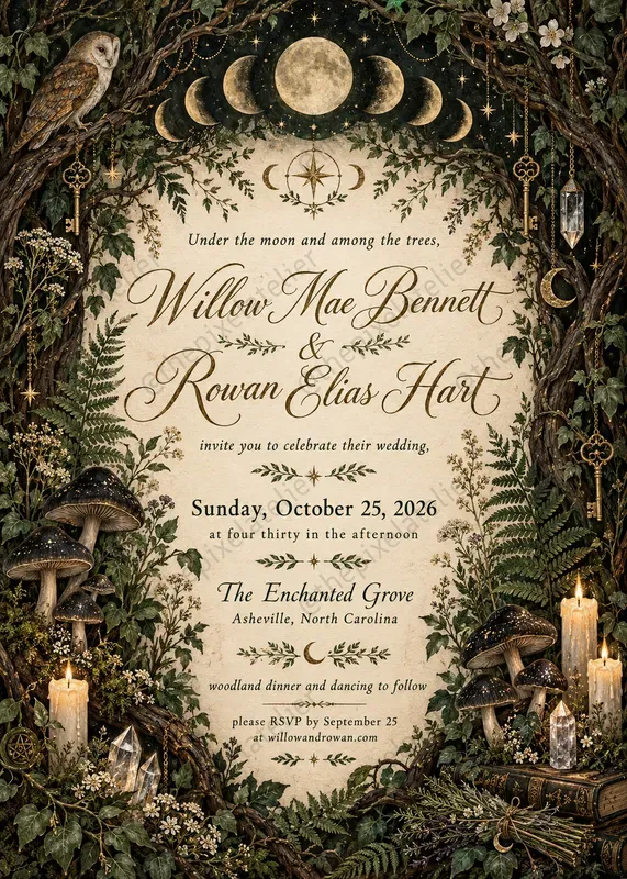 Halloween Wedding Invitation Designer