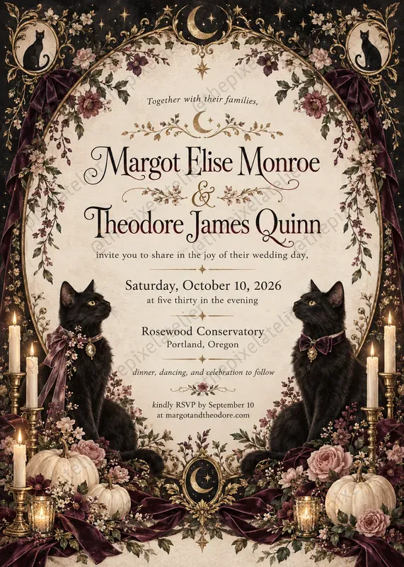 Halloween Wedding Invitation Designer