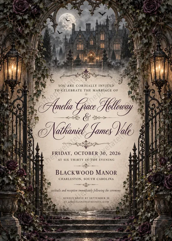 Halloween Wedding Invitation Designer