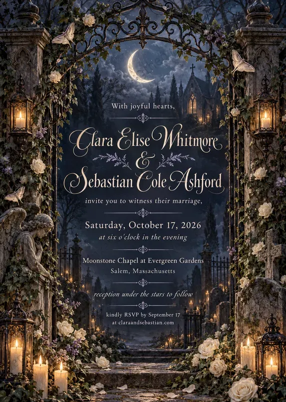 Halloween Wedding Invitation Designer