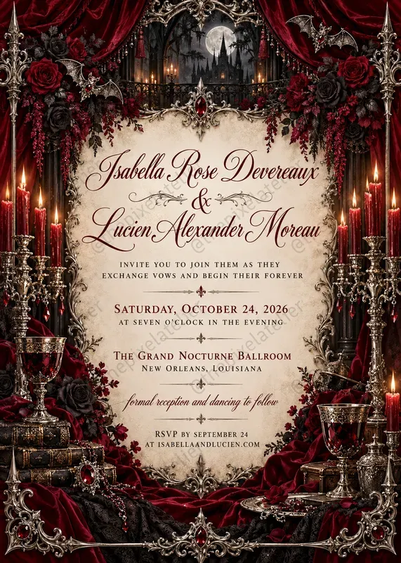 Halloween Wedding Invitation Designer