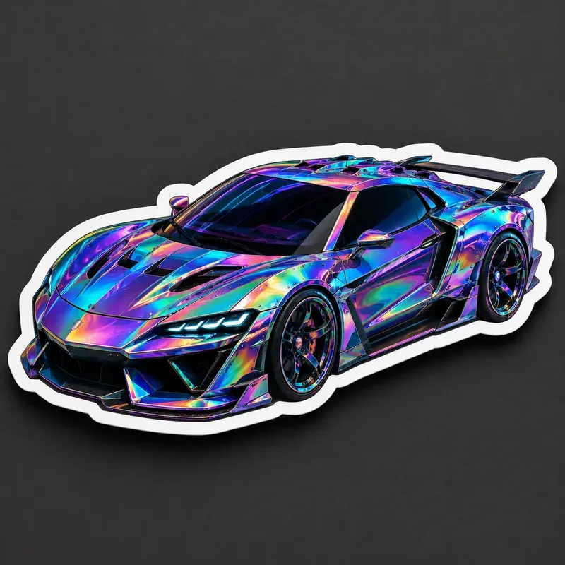 3D Diecut Holographic Sticker Generator