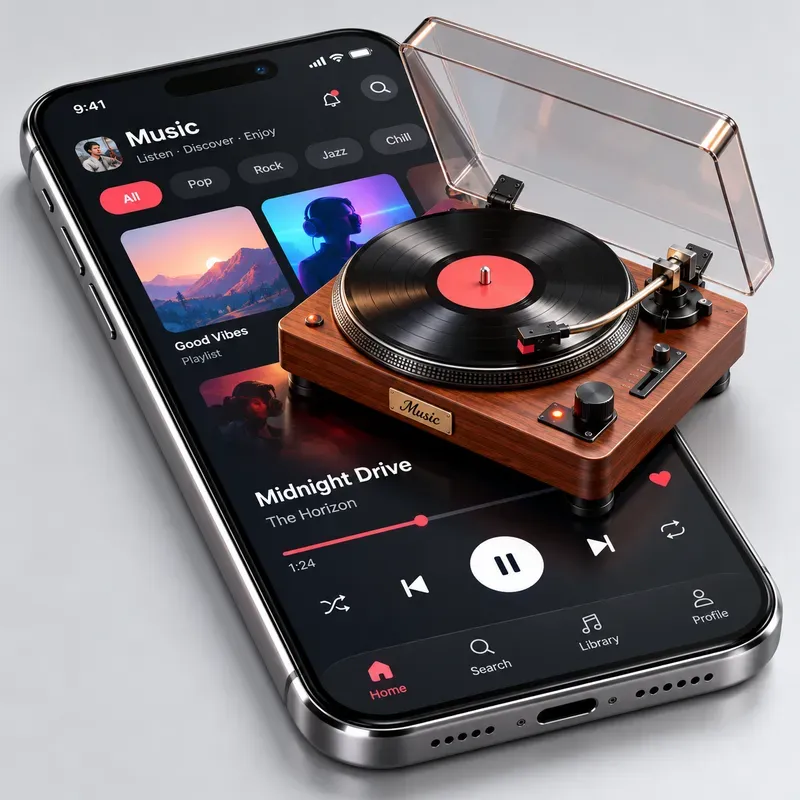 3D Smartphone Miniature App Mockups