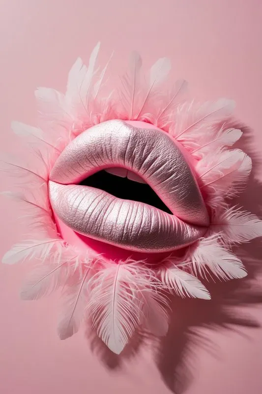 Bold Lips With Textural Contrasts