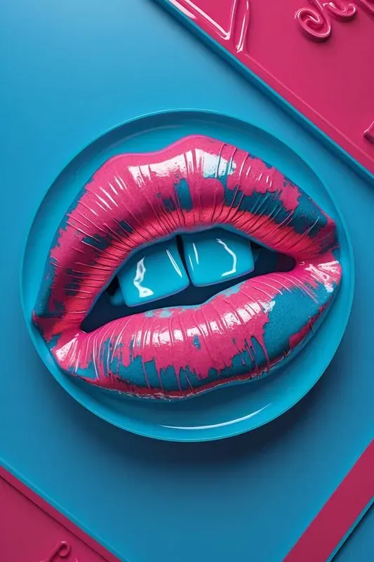 Bold Lips With Textural Contrasts
