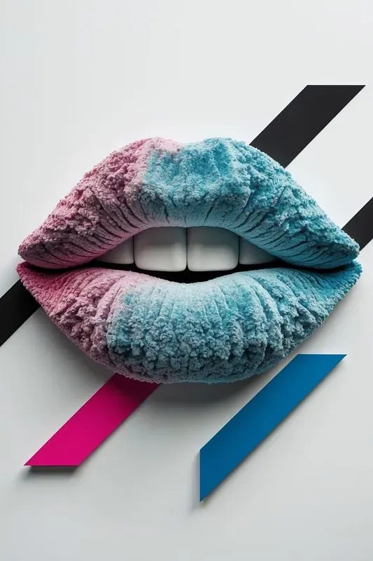 Bold Lips With Textural Contrasts