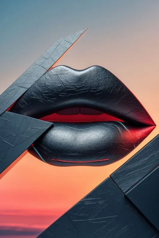 Bold Lips With Textural Contrasts