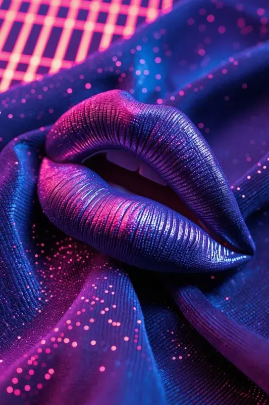 Bold Lips With Textural Contrasts